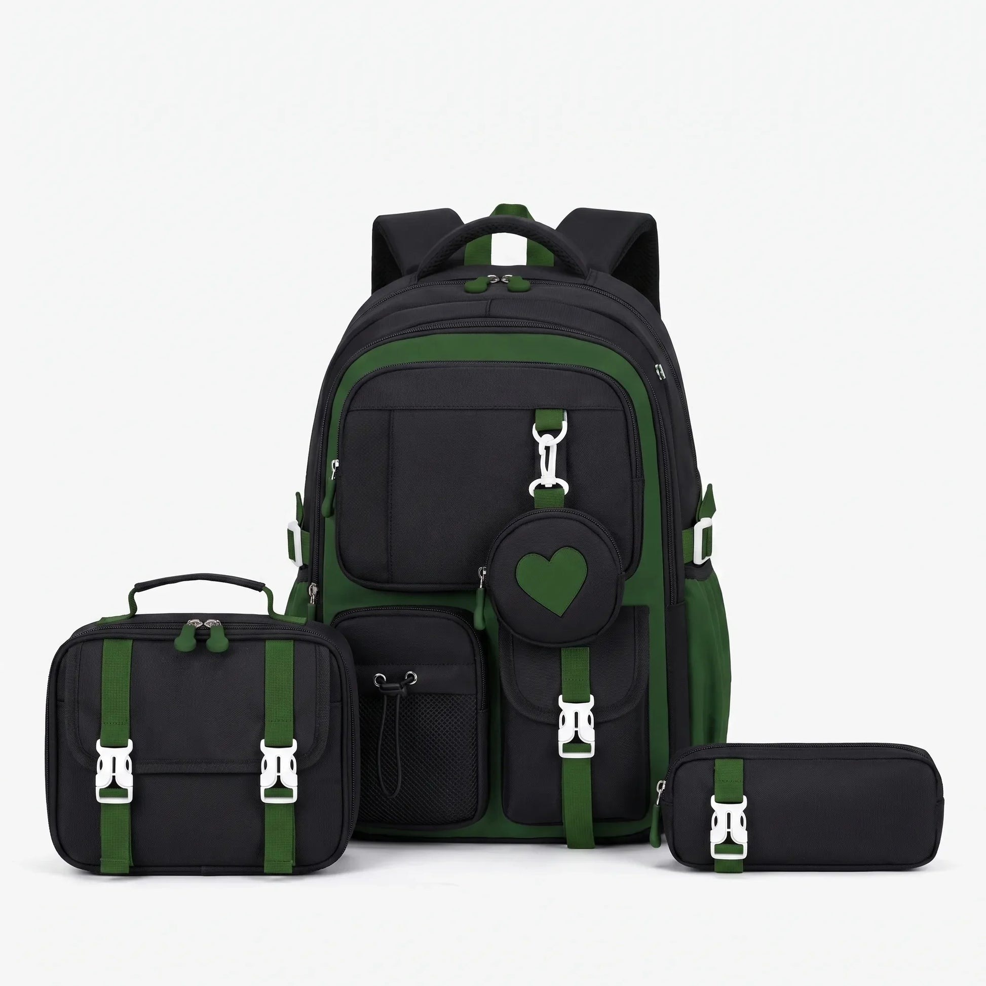 Schulrucksack Mit Geometrischem Muster Und Vielen Fächern - Kinetox