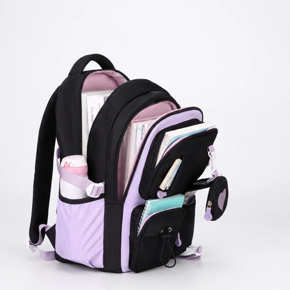 Schulrucksack Mit Geometrischem Muster Und Vielen Fächern - Kinetox
