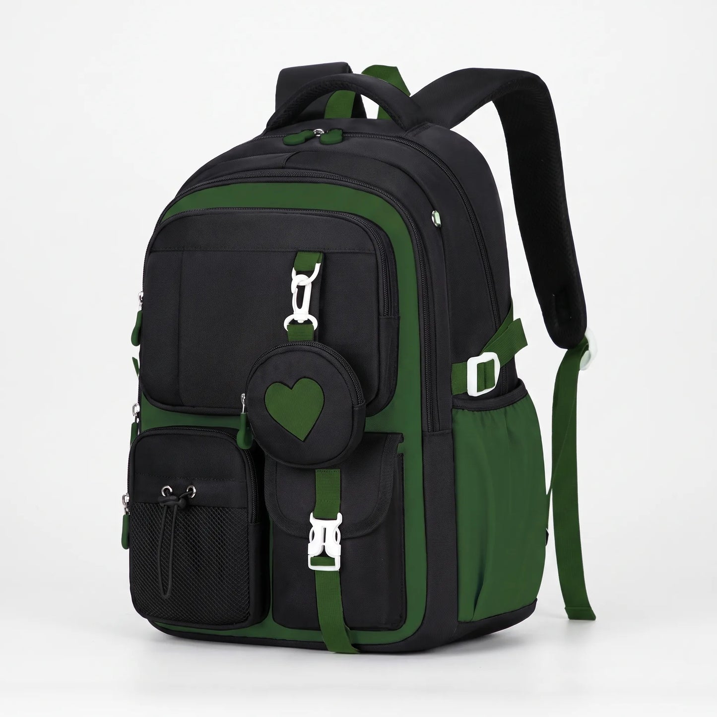 Schulrucksack Mit Geometrischem Muster Und Vielen Fächern - Kinetox