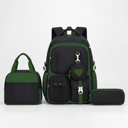 Schulrucksack Mit Geometrischem Muster Und Vielen Fächern - Kinetox