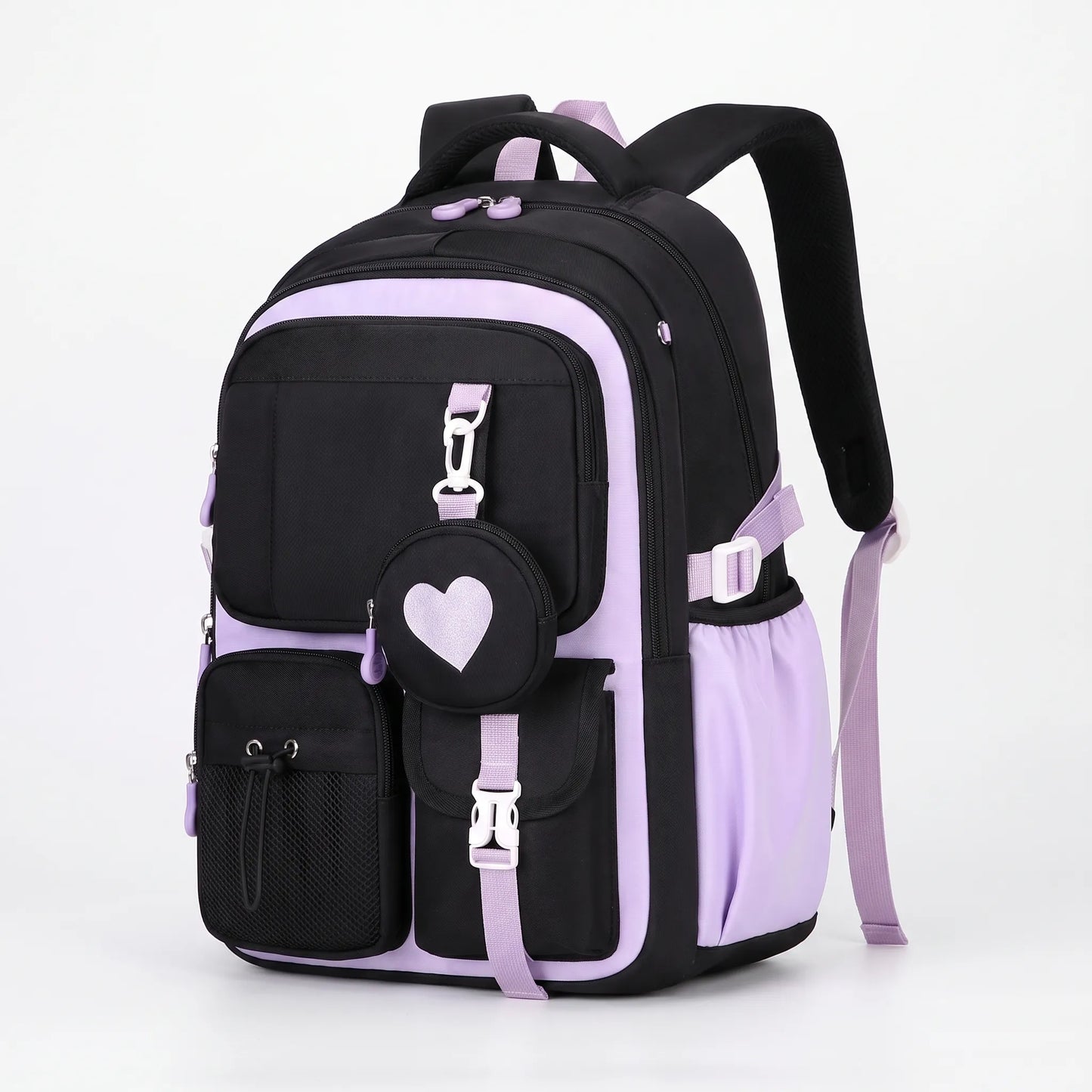 Schulrucksack Mit Geometrischem Muster Und Vielen Fächern - Kinetox