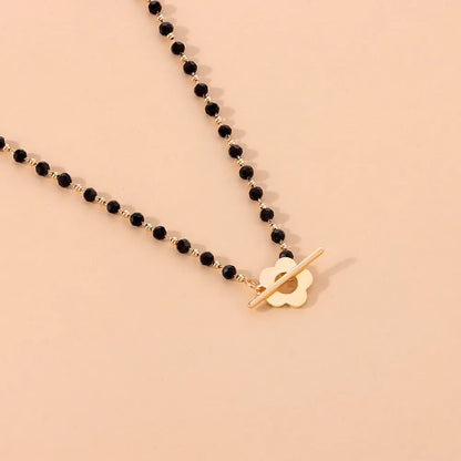 Schwarze Kristallhalskette - CrystalJewelry