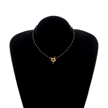 Schwarze Kristallhalskette - CrystalJewelry