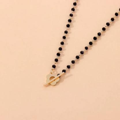 Schwarze Kristallhalskette - CrystalJewelry