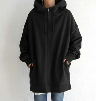 Oversized Damen-Hoodie mit Reißverschluss und Kapuze – Herbstzauber Meliora