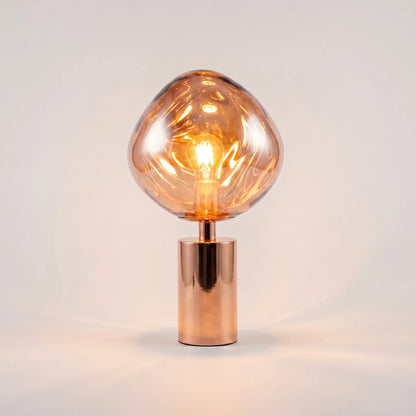 Sculptural Melted-Globe Table Lamp -  Lumellux