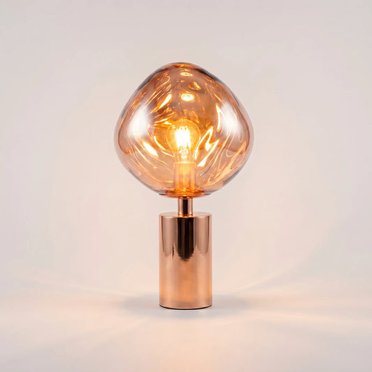 Sculptural Melted-Globe Table Lamp -  Lumellux