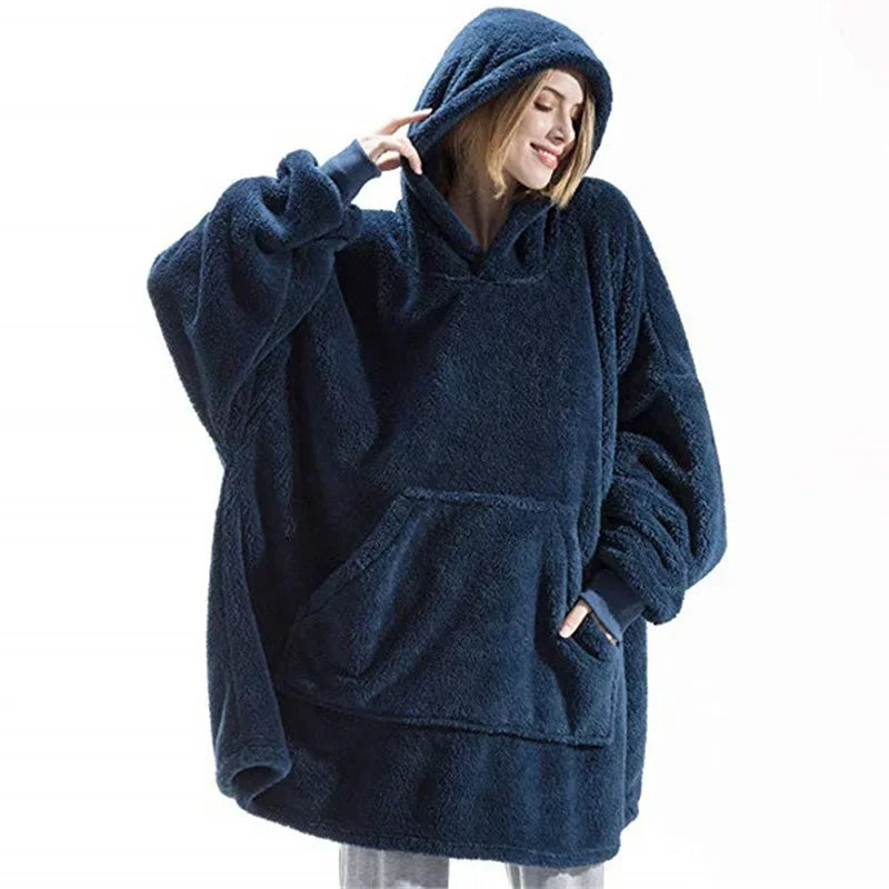 Übergroße Flanell-Dekentrui für Damen & Herren – FleeceHaven