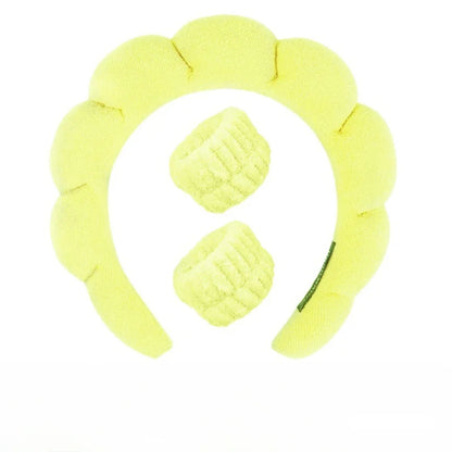 Plüsch Spa Kopfband & Handgelenkband Set - Fluffiea