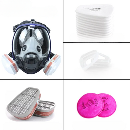 Vollgesichtsmaske mit Anti-Beschlag-Objektiv und Industriellen Gasfiltern
