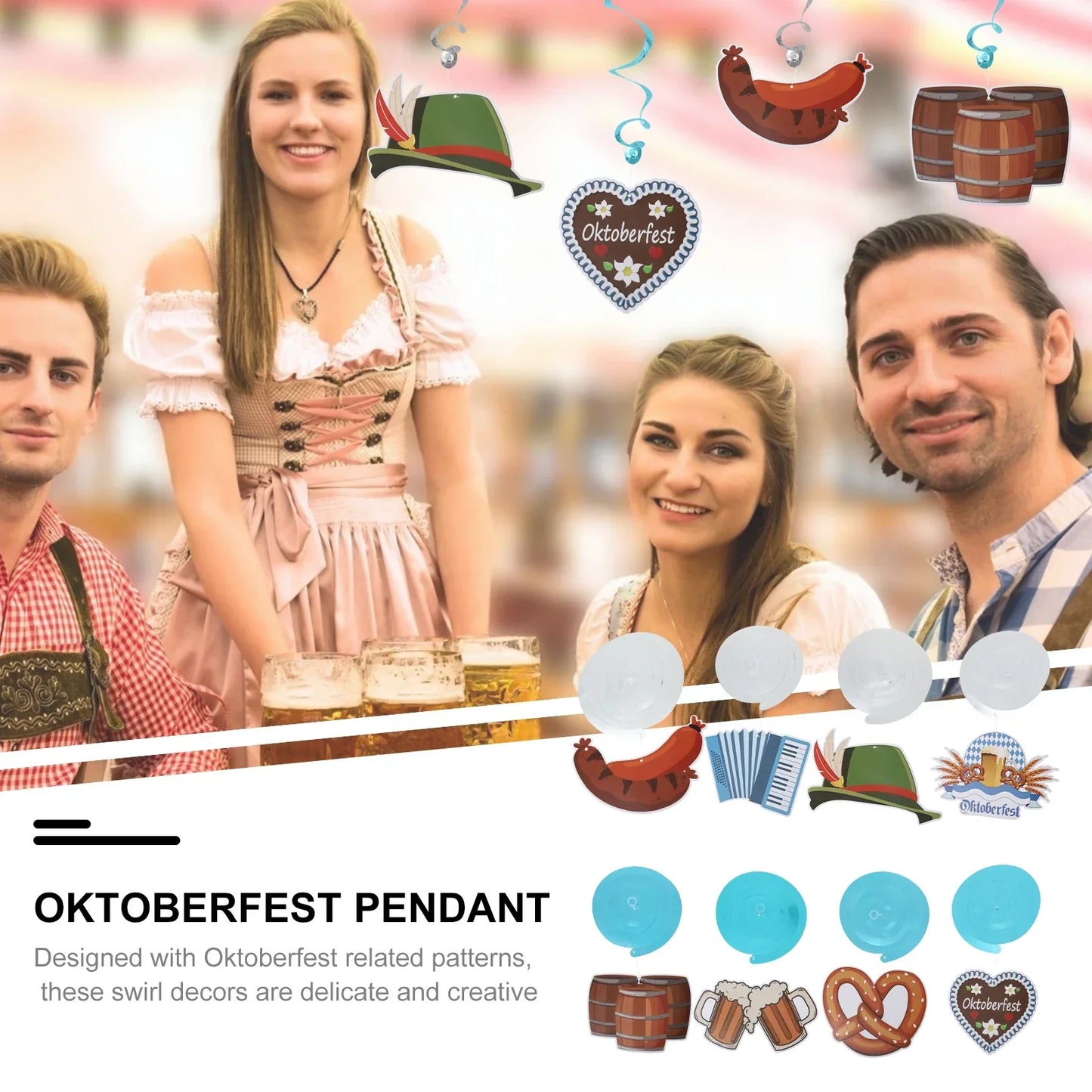 Hängedekorationen Set – FestWirbel Oktoberfest 2025 (1+1 Gratis)