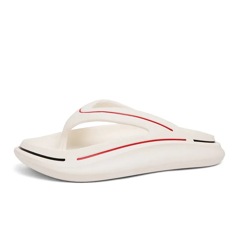Weiße ultraleichte Unisex Sommerschlappen mit Memory-Foam-Sohle – Jureo