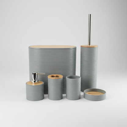 Sechsteiliges Badezimmerzubehör Set - Bamborao