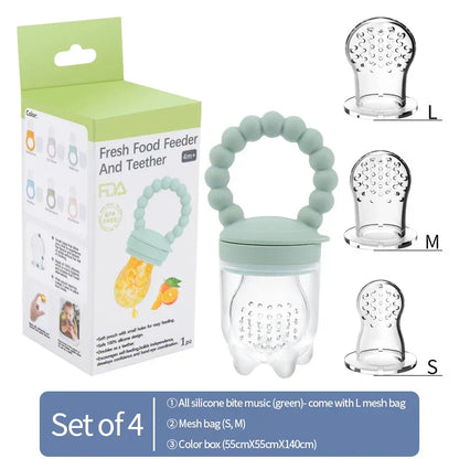 Frucht-Schnuller für Babys – Sicheres Kauen & Selbstständiges Essen lernen (1+1 GRATIS Aktion)