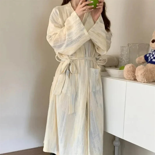 Lässiger Damen Sommer Bademantel mit Kimono-Design – Hana