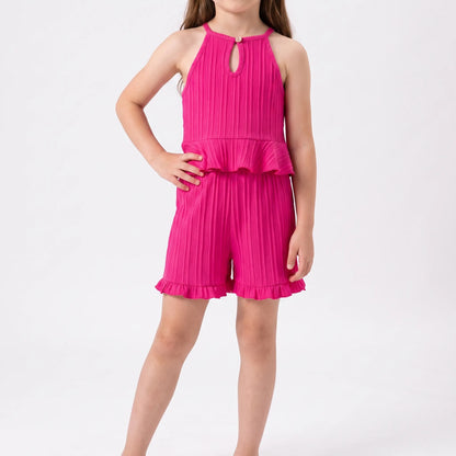 Set Aus Ärmellosem Rüschentop Und Shorts - Glimmera