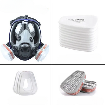 Vollgesichtsmaske mit Anti-Beschlag-Objektiv und Industriellen Gasfiltern