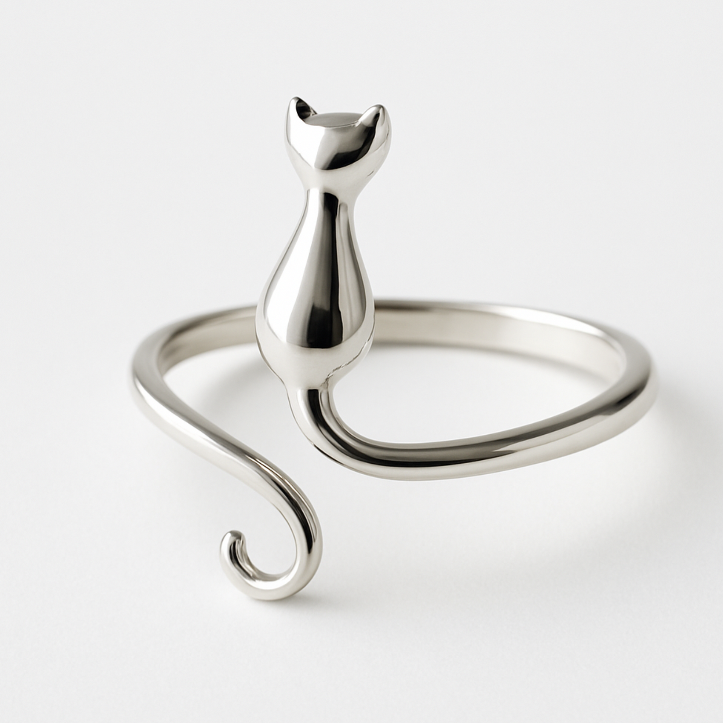Silberring Mit Katzenmotiv - MidnightRing