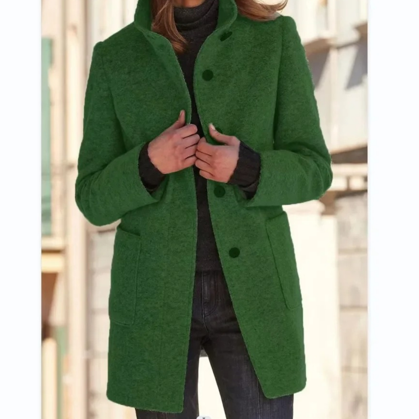 Single-Breasted Mid-Length Overcoat - Daisy