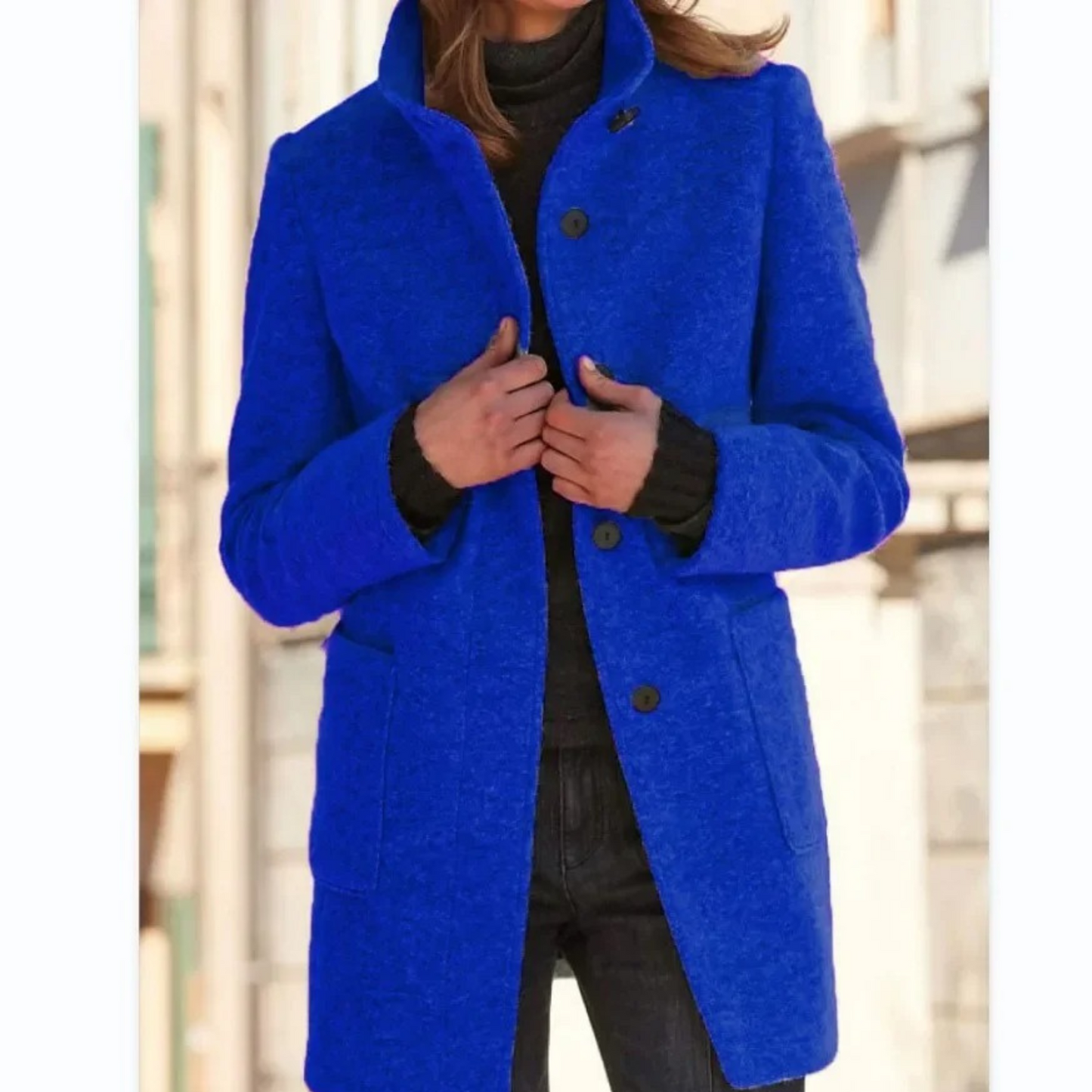 Single-Breasted Mid-Length Overcoat - Daisy
