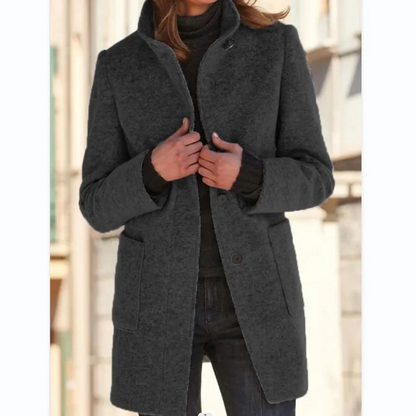 Single-Breasted Mid-Length Overcoat - Daisy