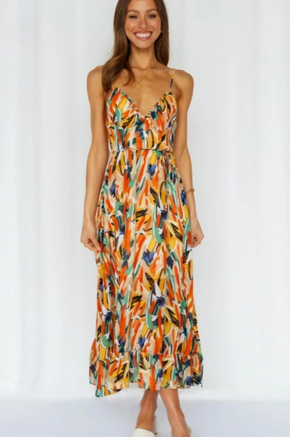 Ärmelloses Sommerkleid mit Druck – Isla