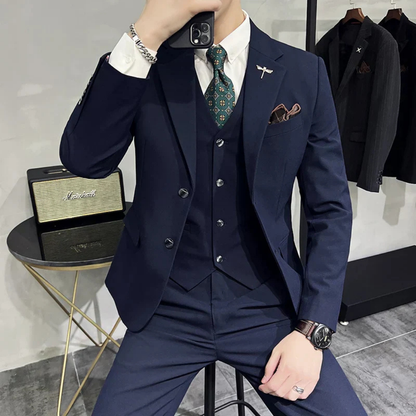 Slim-Fit Dreiteiler - Merlin