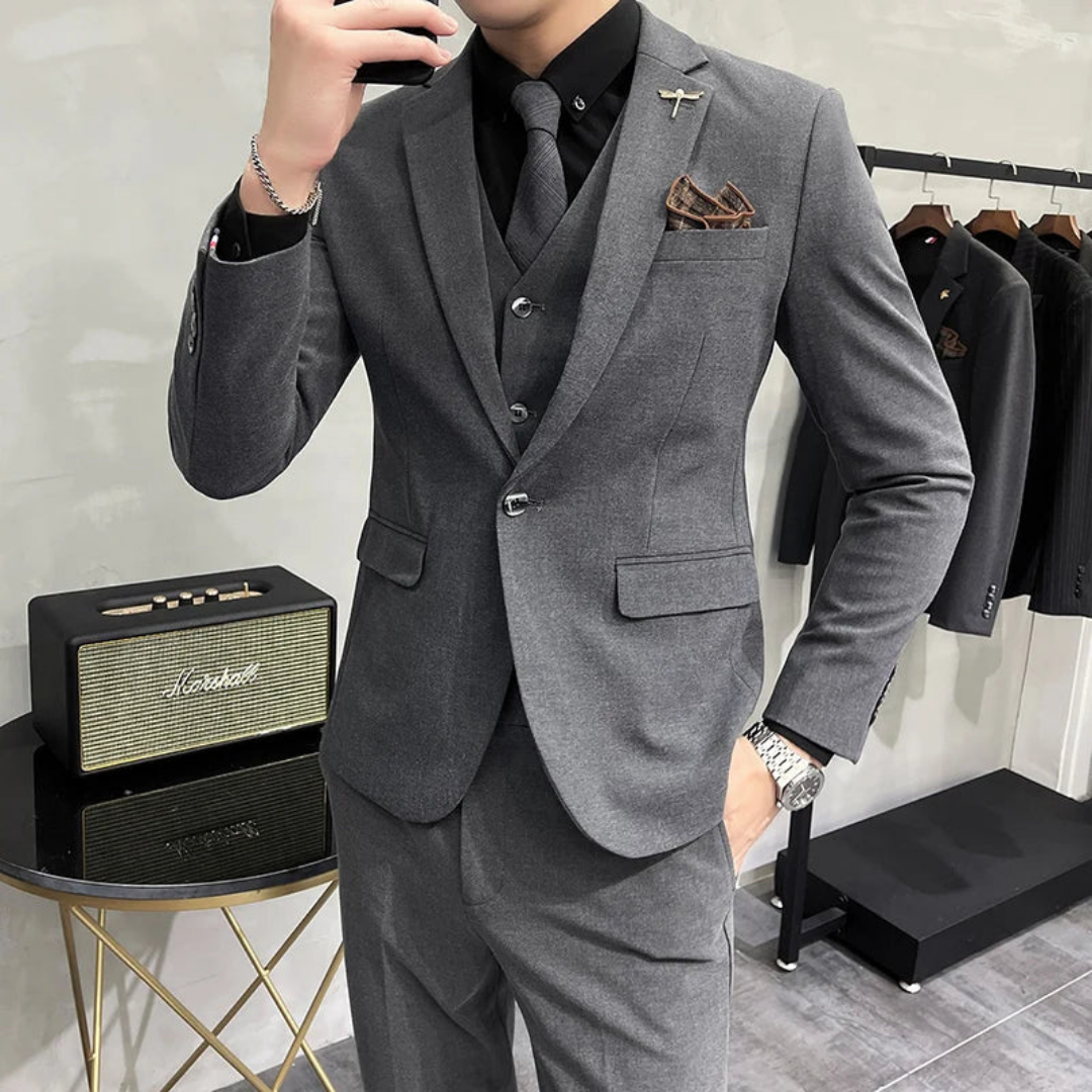 Slim-Fit Dreiteiler - Merlin