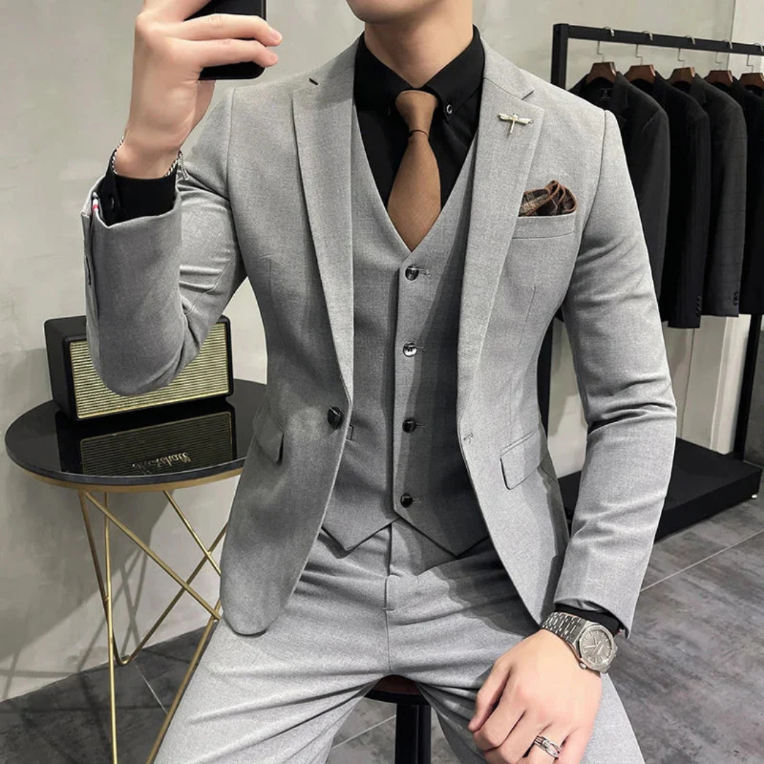 Slim-Fit Dreiteiler - Merlin
