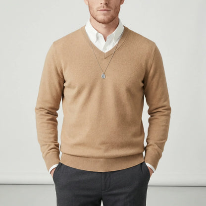 Slim-Fit V-Ausschnitt Pullover - Keanu