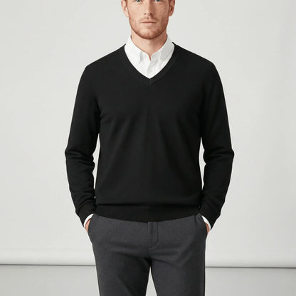 Slim-Fit V-Ausschnitt Pullover - Keanu