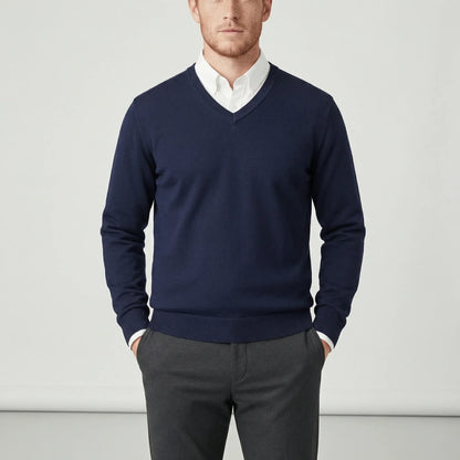 Slim-Fit V-Ausschnitt Pullover - Keanu