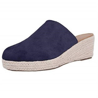 Slip-On Wedge Mule With Round Toe - Mary