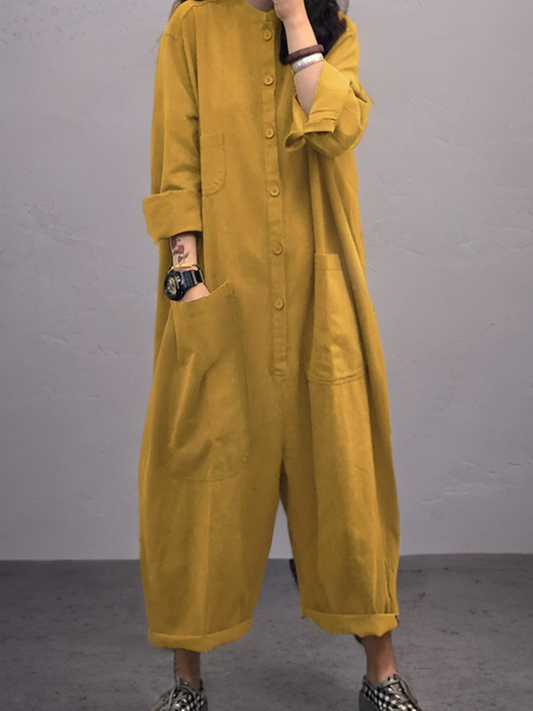 Luftiger Sommer-Jumpsuit mit weitem Schnitt Damen – Livia