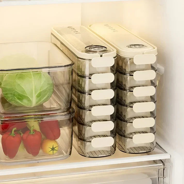 Stapelfähige Frischhaltebox mit Deckel – FridgeStack