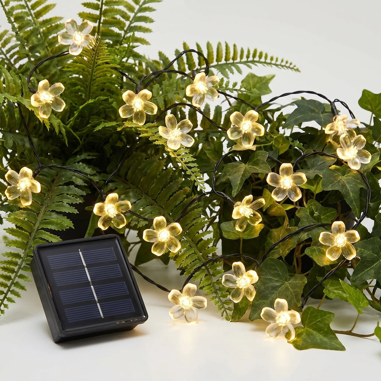 Solar-Powered LED Blossom String Lights -  Blossara