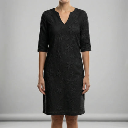 Sommerkleid Mit V-Ausschnitt Und Lockerem Schnitt - Ilayda