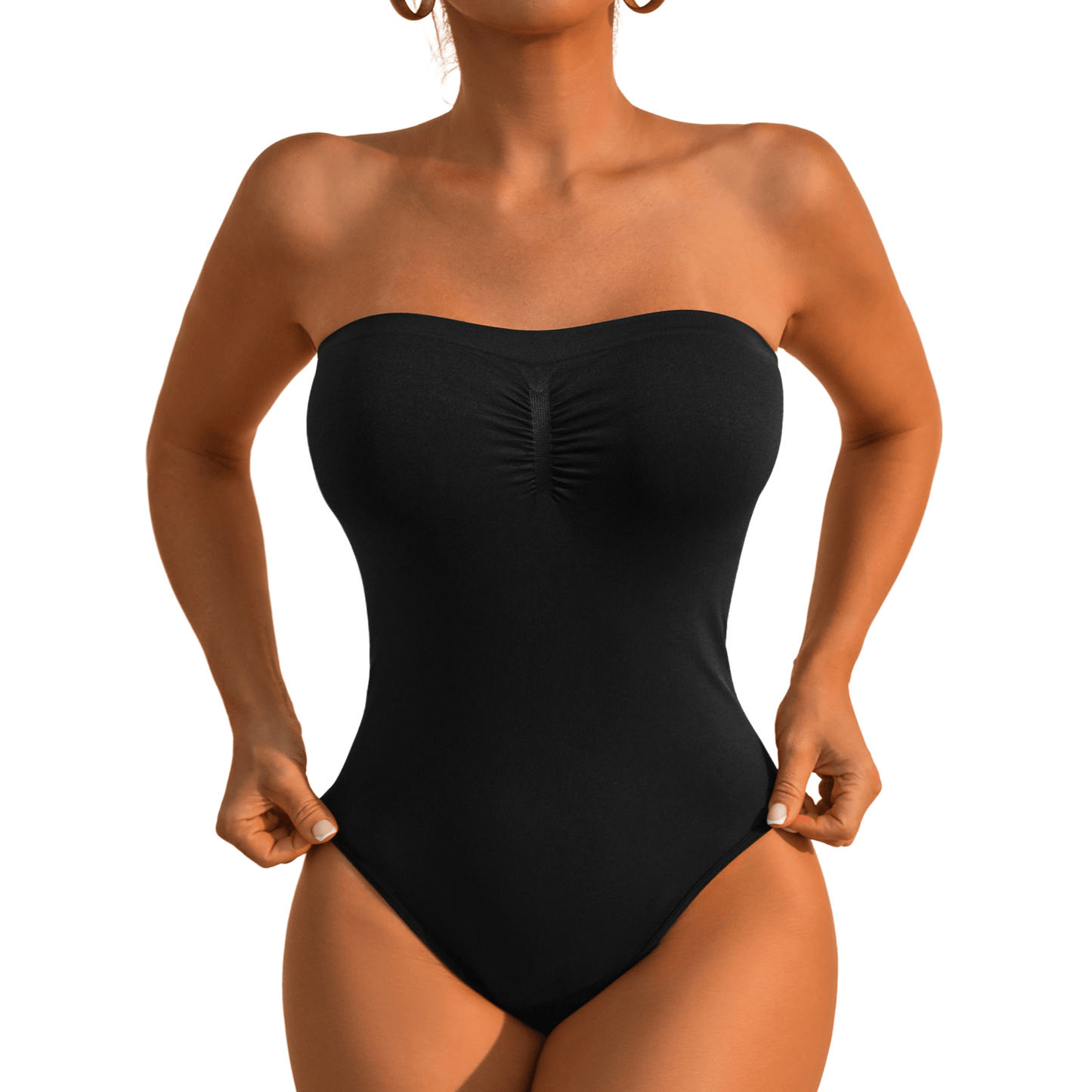 Nahtloser trägerloser Shaping-Body mit Slip – Élise