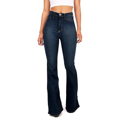 Stretchy Wide-Leg Women's Trousers - Heather