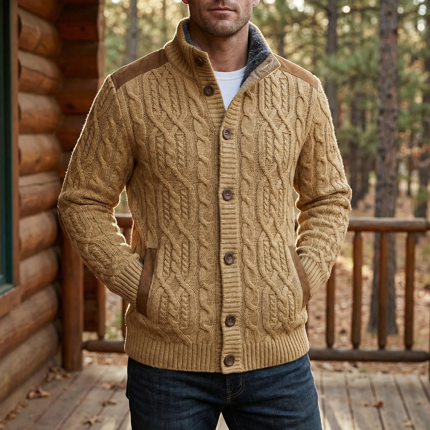Strickjacke Mit Knopfleiste Vorne - Mats