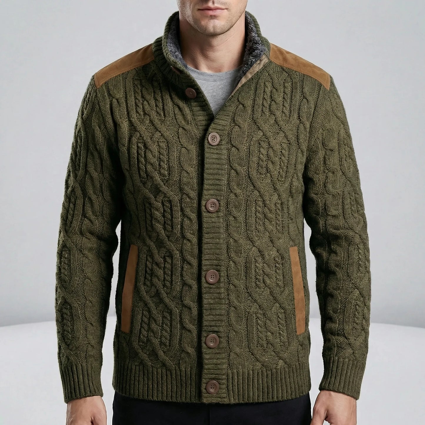 Strickjacke Mit Knopfleiste Vorne - Mats
