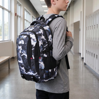 Strukturierter Multi-Fächer-Schulrucksack - Zenthos