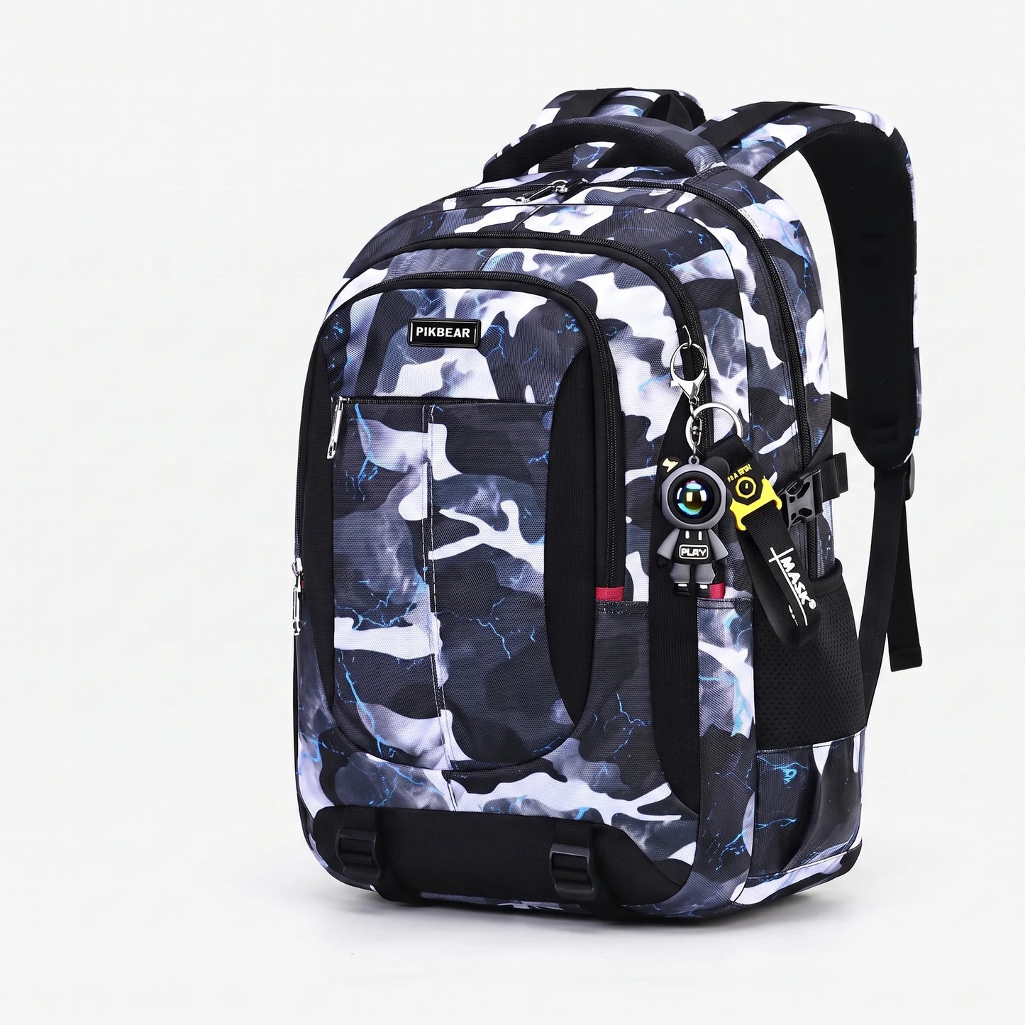 Strukturierter Multi-Fächer-Schulrucksack - Zenthos