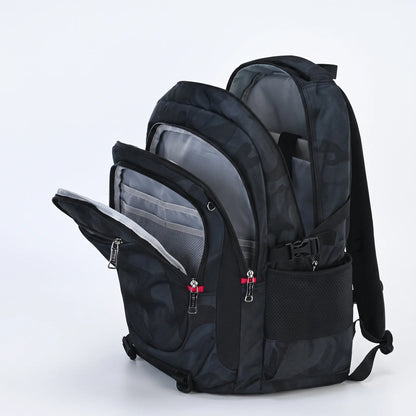 Strukturierter Multi-Fächer-Schulrucksack - Zenthos