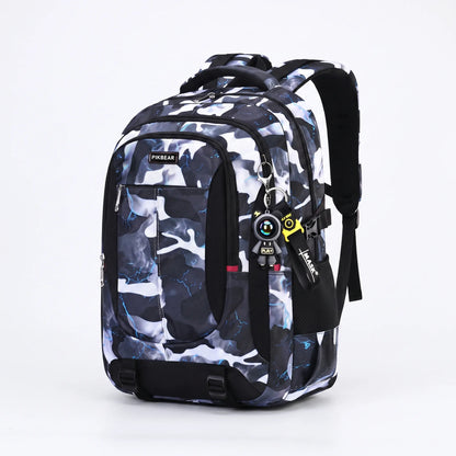 Strukturierter Multi-Fächer-Schulrucksack - Zenthos