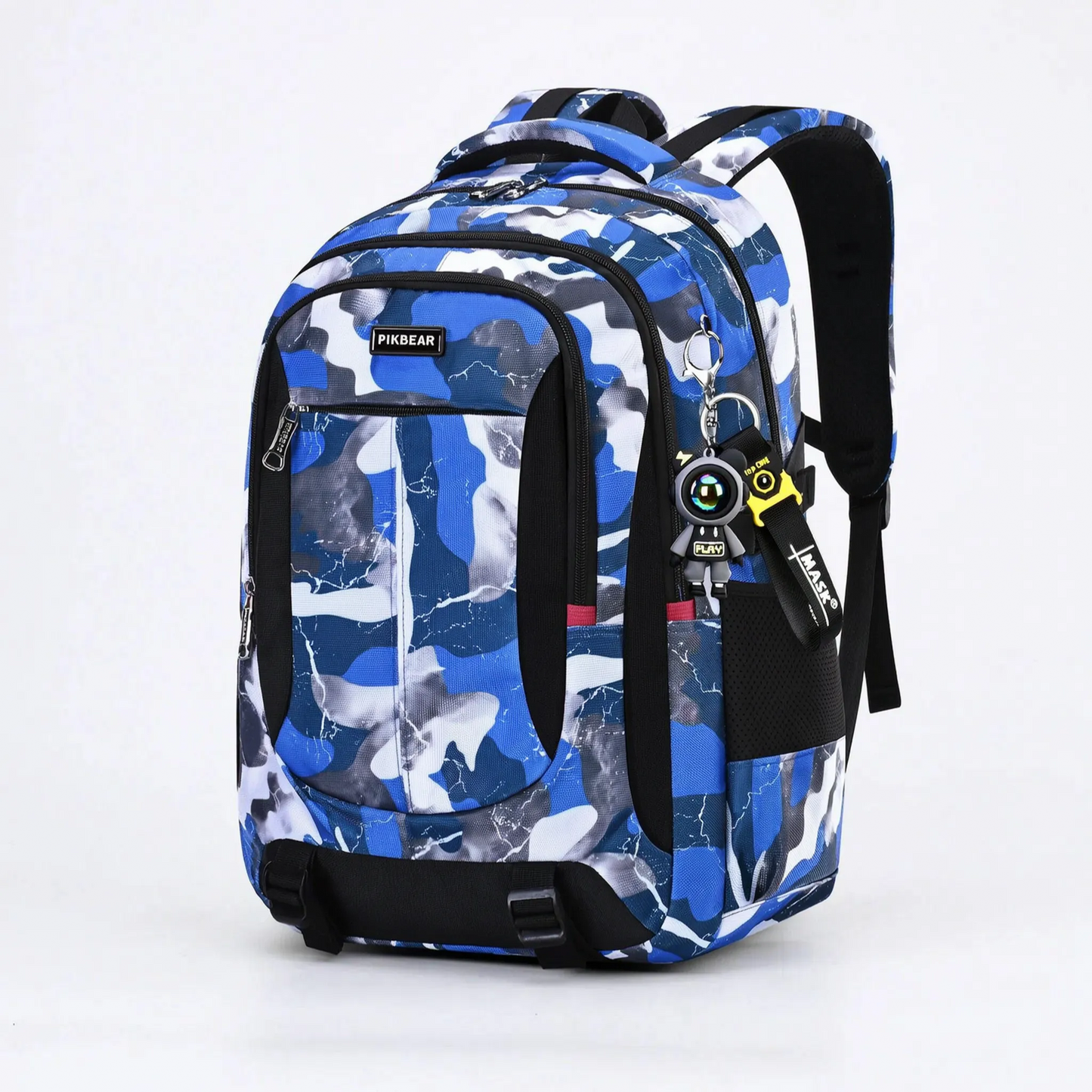 Strukturierter Multi-Fächer-Schulrucksack - Zenthos
