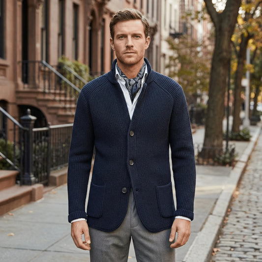 Strukturierter Strickjacke Mit Langen Ärmeln - Lennox