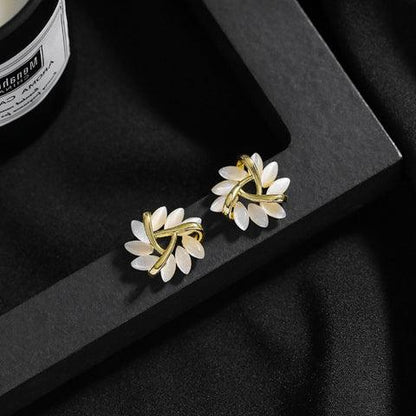 Stud-Ohrringe Mit Blütenform - SakuraJewelry