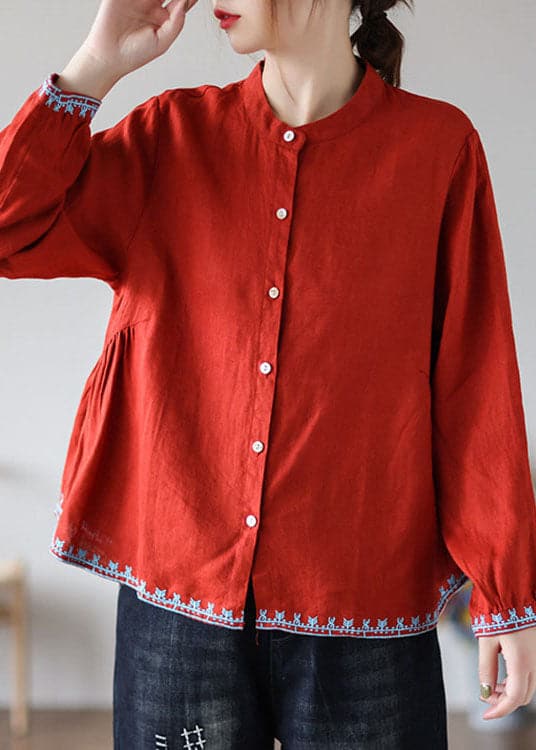 Damen Gesticktes Herbsttop – Yara