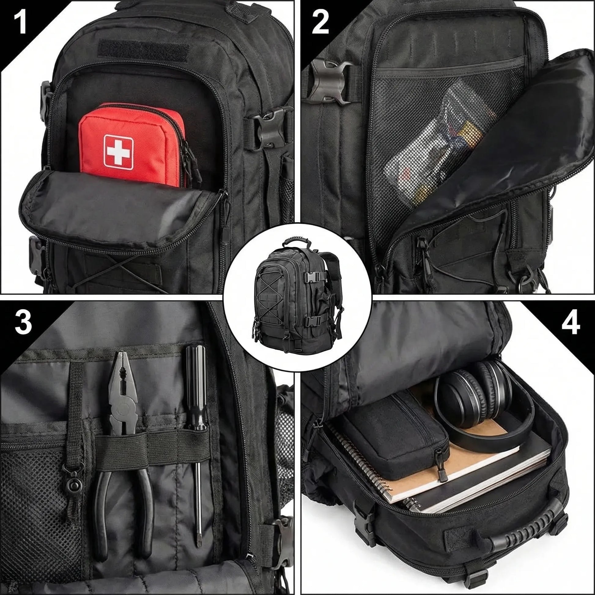 Taktischer Rucksack Mit Großem Volumen -  Morvex